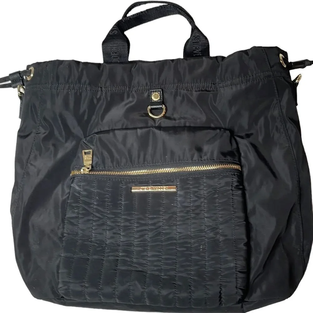 Steve Madden Brue Black Tote Bag.